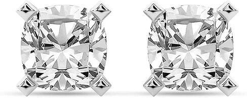 Diamond Deal IGI معتمد من 1.00 إلى 5.00 قيراط وسادة شكل مختبر يزرع أقراط 4-شرق في 4K الذهب الأصفر أو الأبيض أو الوردي مع إغلاق الظهر الدفع in Saudi Arabia