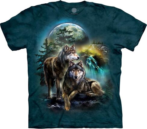 The Mountain Wolf Lookout Mens T Shirts – Graphic Tee, Howling Wolf Shirt, Nature Wolves Print, Cool Wildlife T-Shirt in Saudi Arabia