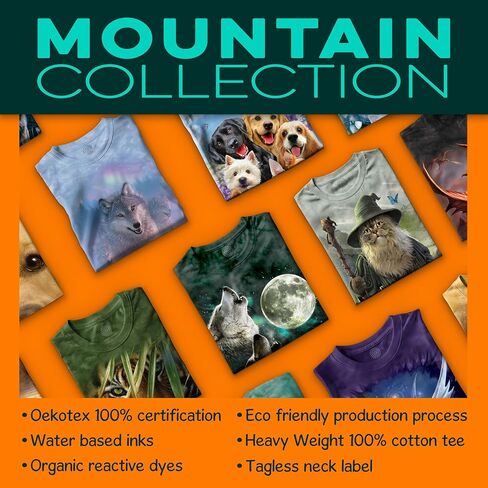 The Mountain Wolf Lookout Mens T Shirts – Graphic Tee, Howling Wolf Shirt, Nature Wolves Print, Cool Wildlife T-Shirt in Saudi Arabia