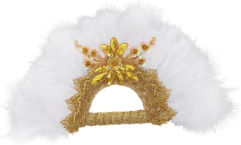 جولدن الدانتيل الزفاف مروحة اليد المعجبين للنساء عمود الدعامة الزفاف in Saudi Arabia