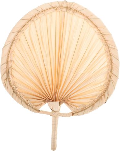 ALIPIS RETRO PALL LEAF FAN المصنوعة يدويًا الصيف مروحة تبريد للبالغين الأولاد والبنات لحفلات الشاطئ ديكور in Kuwait