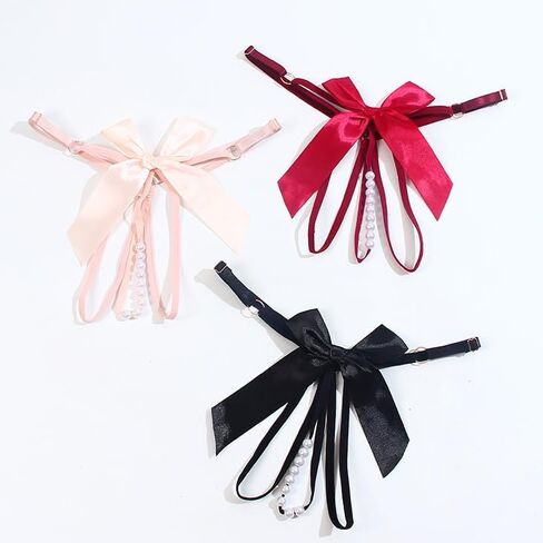 1PC Women's Lace Bowknot Beads Lace Panties, Erotic Thong Lingerie Underwear for Seductive Style in Saudi Arabia