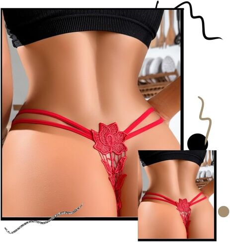 G-string thongs للنساء مثير الدانتيل صفيق سراويل داخلية ملابس داخلية Lingerie Tangas Low Rise Broks t مرة أخرى in Kuwait