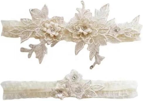 Garters for Bride Women, Wedding Bridal Garters Set for Bride with Stretchy Band, Bridal Thigh Garter Belt in Saudi Arabia