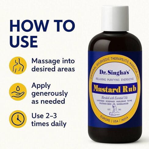 فرك الخردل الدكتور سينغا ، والاسترخاء ، والراحة ، وتنقية ، وتنقية ، وزيت التدليك - المصنوع في الولايات المتحدة ، 6 أوقية in Saudi Arabia