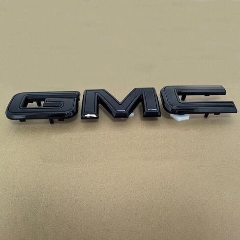 KIT OEM 2019-2025 استبدال Emblem Front و Tailgate لعام 2019+ Sierra 1500 AT4 Denali 2500HD 3500HD BACS ، 2023-25 ​​Canyon 86539816 (مزيج من Black Matte & Gloss) in Kuwait
