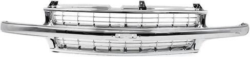 Garage-Pro Grille Grille Assembly for 1999-2002 Chevrolet Silverado 1500 ، 2001 Chevrolet Silverado 2500 ، Chrome Shell Insert ، Chevy Silverado 1500 Accessories in Saudi Arabia