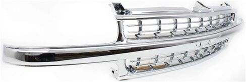 Garage-Pro Grille Grille Assembly for 1999-2002 Chevrolet Silverado 1500 ، 2001 Chevrolet Silverado 2500 ، Chrome Shell Insert ، Chevy Silverado 1500 Accessories in Saudi Arabia