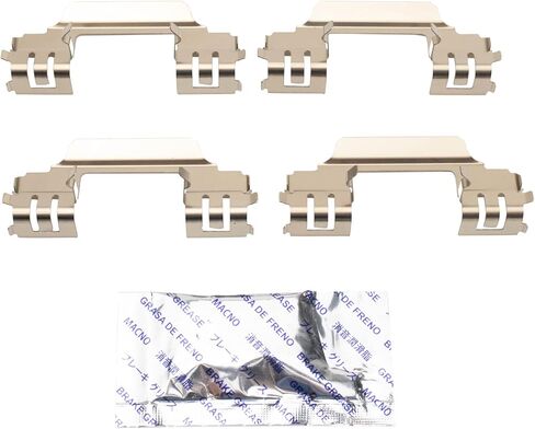 TRQ Front and Rear Brake Pad Set Ceramic Hardware Compatible with 2004-2009 Cadillac SRX in Saudi Arabia