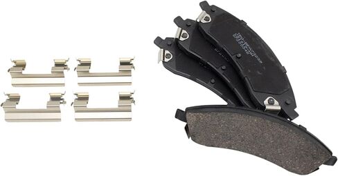 TRQ Front and Rear Brake Pad Set Ceramic Hardware Compatible with 2004-2009 Cadillac SRX in Saudi Arabia