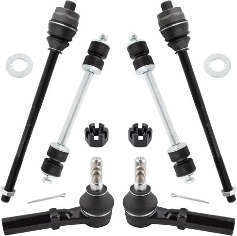 6pcs Tie Rod Rod Weeds and Sway Bar Link Kit ، ES3609 ES3488 K80631 TIE INNER Inner Rods Brid Stabilizer Bar Links for Chevy Avalanche 2500/ Silverado 2500/ Silverado 3500 ، for GMC Sierra 2500 in Saudi Arabia