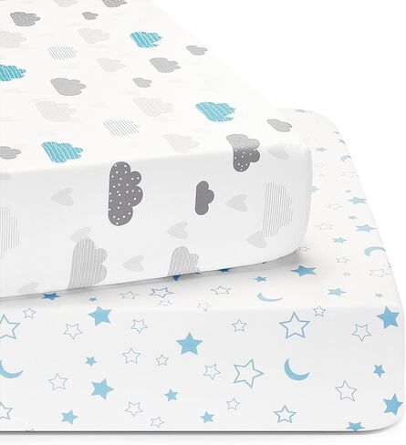 Baby Crib Sheets for Boys Girls, Super Soft Toddler Bed Sheets, 2 Pack Sheets for Standard Crib Mattress 28x52in, Brilliant Little Flowers in Saudi Arabia
