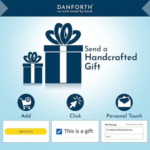 DANFORTH - Heart in Hand Keyring - Key Fob - Pewter - Handcrafted - Made in USA in Saudi Arabia