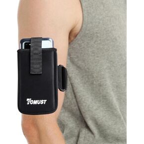 Phone Holder with Three Strap, Lightweight Arm Band with Reflective Logo, Elastic Armband Sleeve with Case Fits iPhone and Android, Use for Running, Hiking, Fitness and Workouts, Women/Men