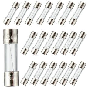 BOJACK 5x20mm 3 A 3 amp 250 V 0.196x0.787 Inch F3AL250V Fast Blow Glass Fuses(Pack of 20 Pcs)