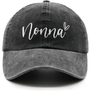 Nonna Hat for Women, Adjustable Embroidered Baseball Cap for Italian Grandma