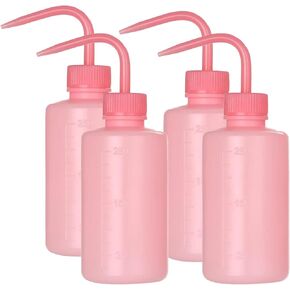 Tattoo Wash Bottles, 4pcs 250ml/8oz Succulent Watering Bottle Plastic Bottle Squeeze Sprinkling Tattoo Squeeze Bottle for Tattoo Green Soap Water Plants (White)
