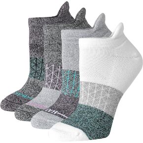 Hanes womens Cushioned No Show Tab Socks, Absolute Active No Show Socks for Women, 4-pairs