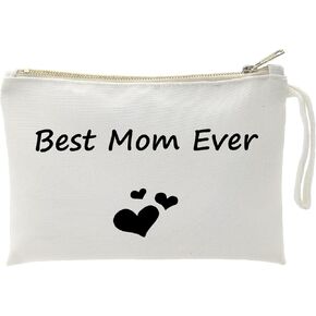 أفضل هدية للأم 2024 حقيبة مكياج من القماش هدايا عيد الأم هدايا للأم من الابنة أفضل حقيبة للأم على الإطلاق حقيبة مستحضرات التجميل بسحاب كيس مزموم هدية in Kuwait