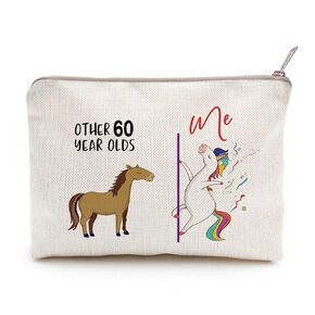 60th Birthday Gift For Woman Makeup Bag For 60 Year Old Funny Gift For 60th Birthday Other 60 Year Olds Me Cosmetic Bag