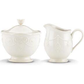 Lenox French Perle Sugar and Creamer, White -, 2.60 LB