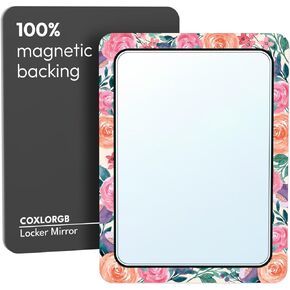 Locker Mirror Magnetic for School and Office, Strong Magnetic Mirror for Locker, Magnetic Locker Mirror with Colorful Design, Practical Locker Accessories, 1 Pack, 5 inxh x 7 inch