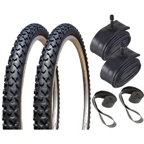 إطارات الدراجة، 26 بوصة × 2.00 بوصة Alpha Bite MTB - حزمة شريط الإطارات والأنابيب والحواف