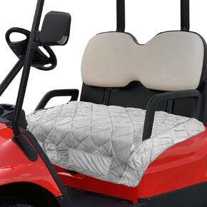 Golf Cart Seat Blanket Covers - Waterproof Heavy Duty Universal Golf Cart Seat for Club Car DS Precedent EZGO TXT RXV,2-Person Seats with Armrests