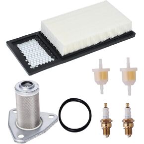 Podoy Golf Cart Tune Up Kit for Compatible with EZGO TXT with 26591G01 Oil Filter AM116304 Fuel Filter Spark Plug Kit 72368G01 4 Cycle 295cc/350cc 1994-2005
