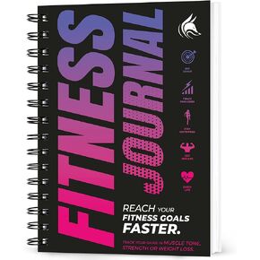 Clever Fox Fitness Journal Workout Log Book - Daily Fitness Planner Workout Journal for Women and Men. Spiral-Bound, Laminated Cover, Thick Pages, A5 (Pink & Dark Purple)