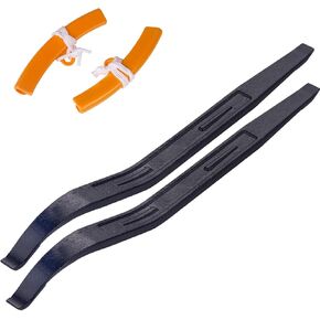 ملاعق حديدية للإطارات الفولاذية مجموعة أدوات تغيير رافعة الإطارات - 16 مكاوي إطارات منحنية للمركبات ATV، والدراجات الترابية، والدراجات النارية، والشاحنات والجرارات، مجموعة من 2 in Kuwait