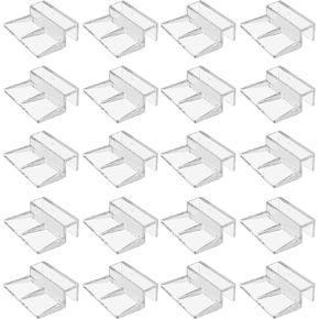 20 PCS 6mm Acrylic Aquarium Cover Clip, Clear Fish Tank Glass Cover Clip Support Holder Universal Lid Clips for Rimless Aquariums