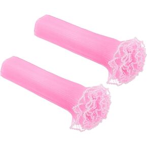 uxcell 4.4 Yards Flower Wrapping Mesh Paper, Pink Pearl Floral Bouquet Packaging for Florist Supplies Wedding Festival Gift Package Christmas Decor 2 Pcs