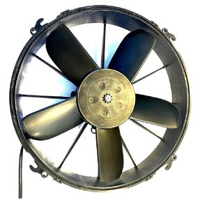 SPAL 30102038 12" Puller Fan 12 Volt High Performance Straight Blade 1640 cfm w Plastic Shroud