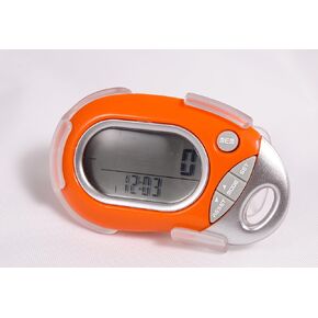 Pedusa PE-771 Tri-Axis Multi-Function Pocket Pedometer (Orange with Holster/B...