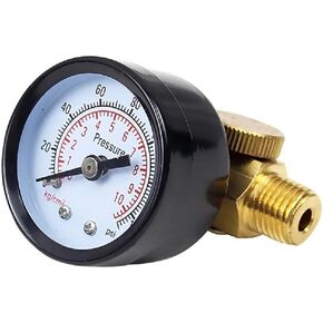 Beduan 150 PSI Air Flow Control Valve Regulator 1/4" NPT with Gauge Solid Brass Construction