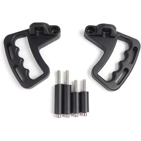 JeCar Front Grab Handles Aluminum Alloy Grab Bars for 2007-2018 Jeep Wrangler JK JKU Sports Sahara Rubicon X, Black