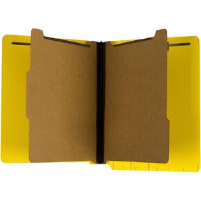 The File King Green Pressboard Classification Partition File Folder - Letter Size | Box of 10 | End Tab with Two Dividers | 2" Expansion | Durable 2-Inch Fastener Prongs