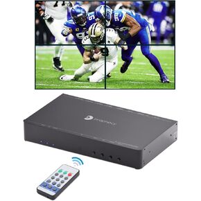 gofanco Prophecy 2x2 Video Wall Processor – 180º Rotation, Tear-Free, Bezel Adjustment, Cascading, Supports 1x1, 2x2, 1x2, 2x1, 1x3, 3x1, 1x4, 4x1, FW Upgradable, TAA Compliant (PRO-VideoWallv2)