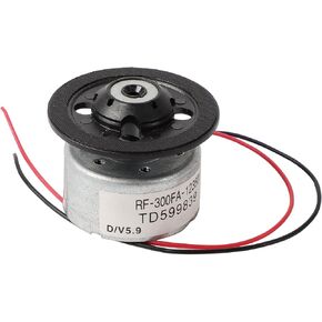 uxcell Metal RF-300FA-12350 DC 5.9V Spindle DVD Micro Motor, 2.4 x 1.2cm for DVD CD Player, 1 Pcs Silver Black