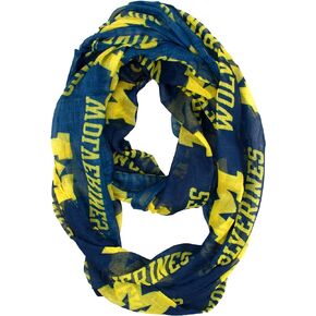 Littlearth womens NCAA Michigan Wolverines Sheer Infinity Scarf, Team Color, One Size