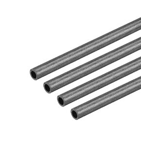 uxcell Carbon Fiber Round Tube 5mm x 3mm x 400mm Carbon Fiber Wing Pultrusion Tubing for RC Airplane Quadcopter 8Pcs