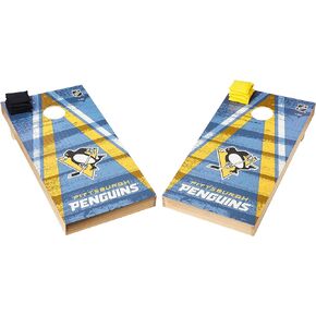 Wild Sports NHL New York Rangers 2' x 4' Direct Print Vintage Triangle Wood Tournament Cornhole Set, Team Color