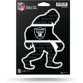 Rico Industries NFL Football Las Vegas Raiders Big Foot 5" x 7" Vinyl Die-Cut Decal - Car/Truck/Home Accessory