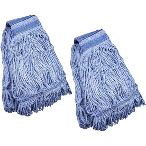 Mop Head Replacement Commercial Heavy Duty String Blue Wet Mop Heads for 3 Typs Commercial Mop Handle(2,Medium)