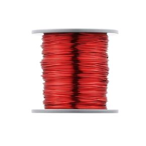 20 AWG Magnet Wire - Enameled Copper Wire - Enameled Magnet Winding Wire - 1.0 lb - 0.0315" Diameter 1 Spool Coil Red Temperature Rating 155℃