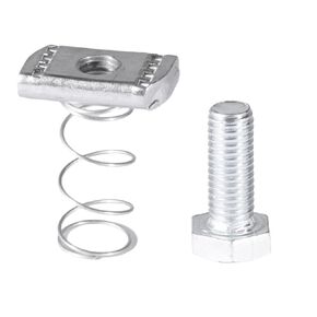 (24 Sets)1/2-13" x 15/16" Spring Strut Channel Nut and Bolt Set,Spring Nuts Great for Use with Strut Channel