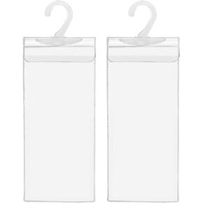 Handicap Parking Placard Permit Hanger Sleeves- Transparent Plastic Disabled Parking Placard Protector with Large Hanger, Pack of 2