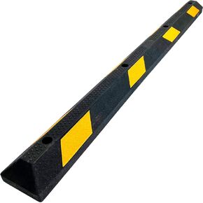Parking Lot Curb Wheel Stopper – Heavy Duty Rubber – 6 Ft Long – 72"X6"X4" - Parking Spaces, Crack, or Fade – 44,000 LB Capacity – 1 Pack