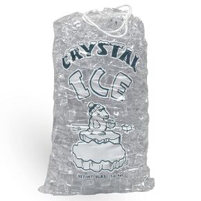 Pinnacle Mercantile Plastic Ice Bags 10 Lb. with Draw String Closure Pack 500